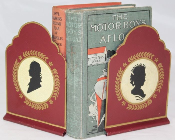 Vintage Silhouettes on Tin Bookends