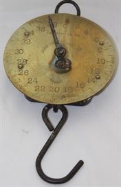 John Chatilion and Sons Antique Brass Face 40Lb Scale 