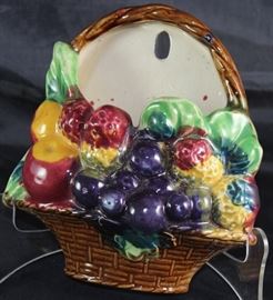Vintage Japan Fruit Basket Wall Pocket
