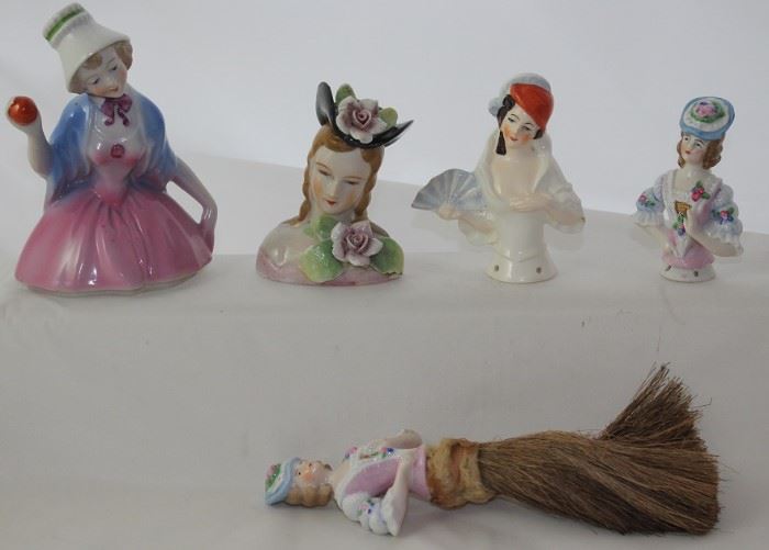 Antique and Vintage Porcelain Half Doll Collection