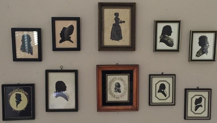 Collection of Various Types of Vintage Silhouettes 