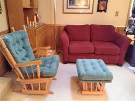 Rocker Glider with Ottoman