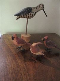 Carved birds