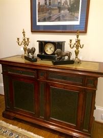 Brass accent (top & sides) cabinet