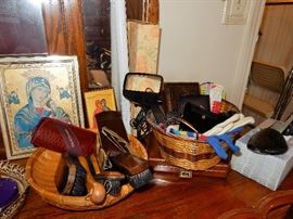 Shoe Brushes,  Glasses, Gloves 