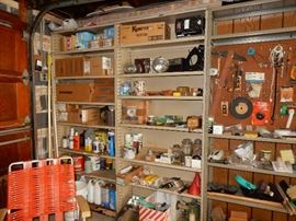 This is a garage for every handyperson, filled with everything imaginable to repair and paint your apartment buildings.