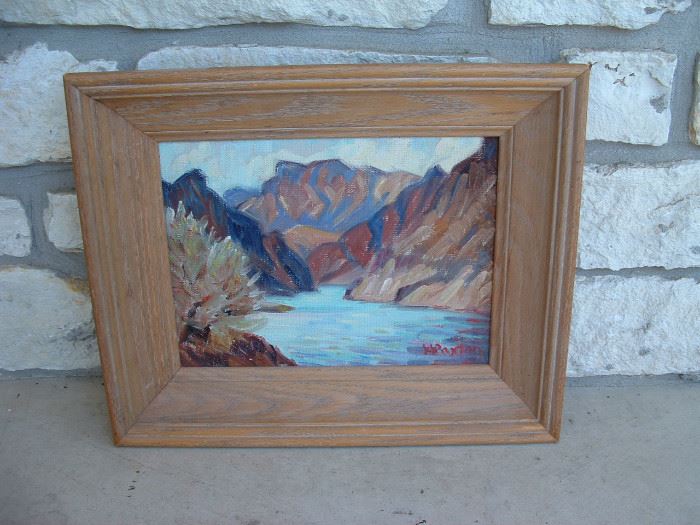 original oil of a location on Colorado River