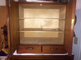 Medium size mid century modern cabinet with locking mechanism