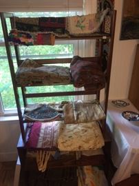 vintage runners and decorative fabric pieces