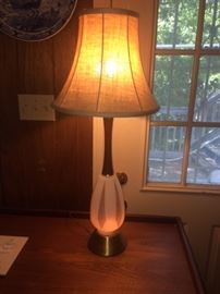 awesome mid century lamp with light in base