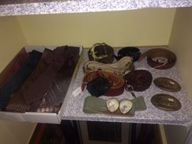 Men's ties and belts