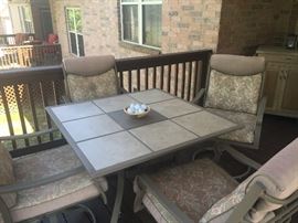 Patio table and chairs
