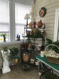 Pots, Plants, Bakers Rack, Garden supplies