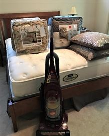 Several Comforters Queen Size.  Bissell Bagless Vacuum Cleaner -  Beautyrest mattress