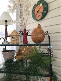 Terracotta Wall Thermometer/Clock, Plants, Garden Decor