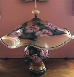 Elegant Charles Lotton Multi-flora Table Lamp