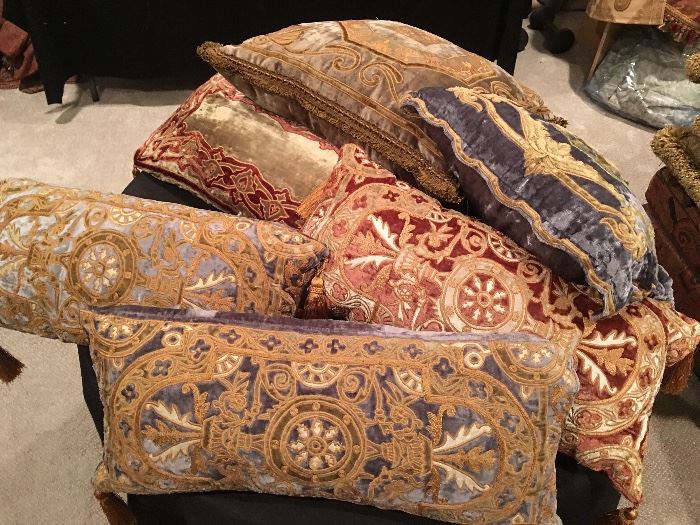 Gorgeous Venetian velvet pillows