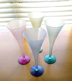 Color Glass Flute Set