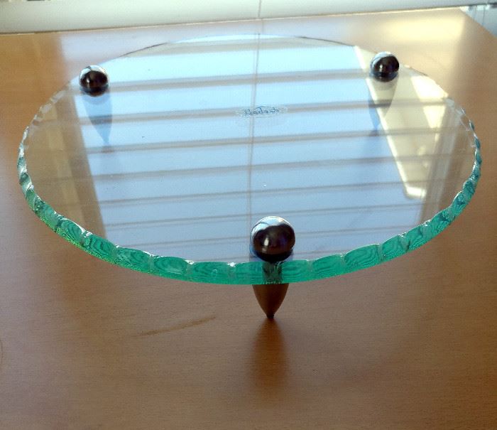 Badash Glass Round Tray
