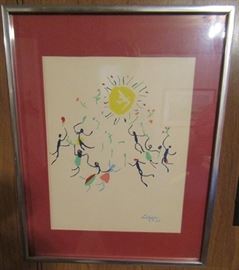 Pablo Picasso Lithograph Dated 2-7-50