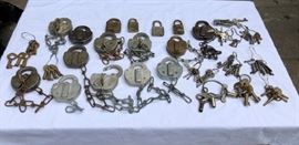 Vintage Lock & Keys. Many from Different Railroads.