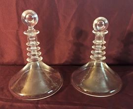 Steuben Blown Glass Decanter Set