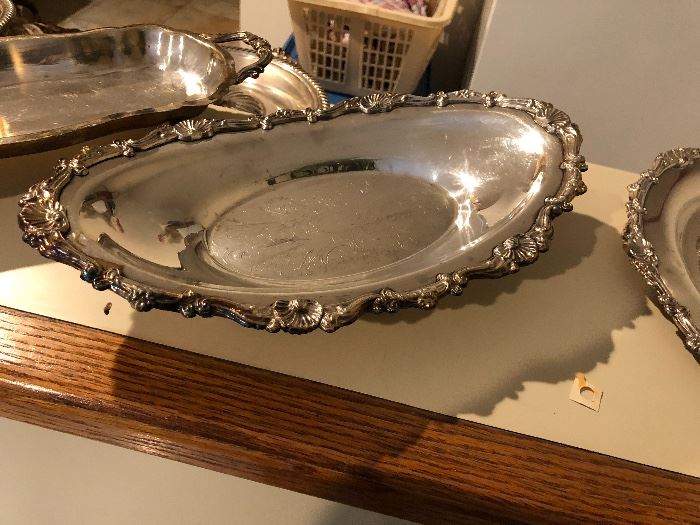 silver-plated trays