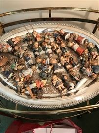 Smorgasbord of Hummel ornaments 