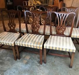 6 Heavy quality mahogany chairs