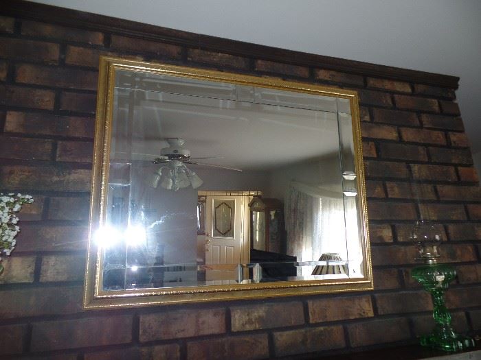 Large gold color mirror