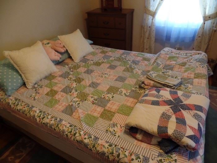 1 of 2 matching handmade quilts