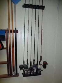 Fishing rods and reels-rack