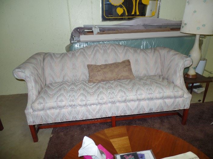 1 of 2 matching-Sheraton style, Camel Back couches 