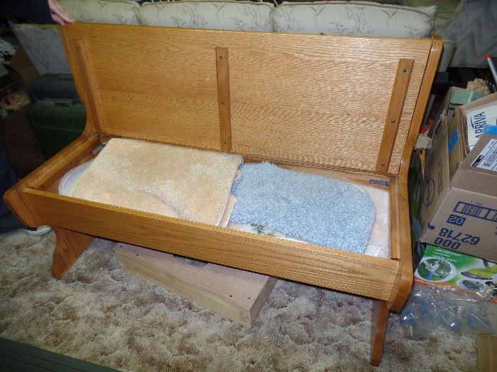 Hand made bench w/lift up top