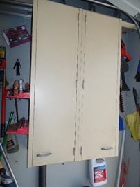 Great condition 2 door metal heavy duty lab wall cabinets 