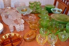 Vaseline, Amber, Depression Glass