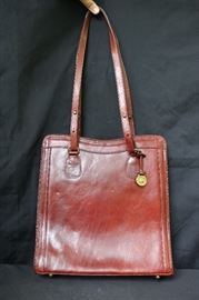 Brahmin oxblood leather computer tote