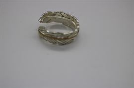 Ring - sterling silver - feather size 11