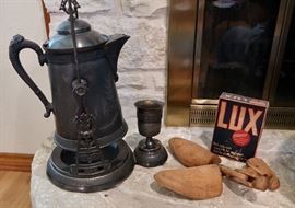 Vintage silver/pewter tilting coffee server