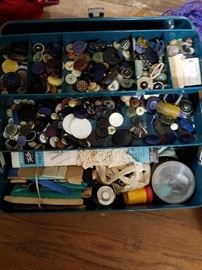 Vintage buttons and other sewing notions