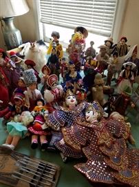 Dolls from all over the world including puppets