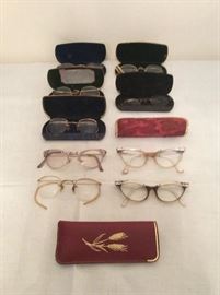 Vintage Eye Glasses and cases