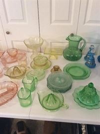 Vaseline and other green glass