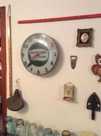 Electric, lighted Sterling Paint clock (old)
