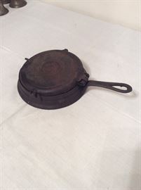 Very old cast iron waffle maker
