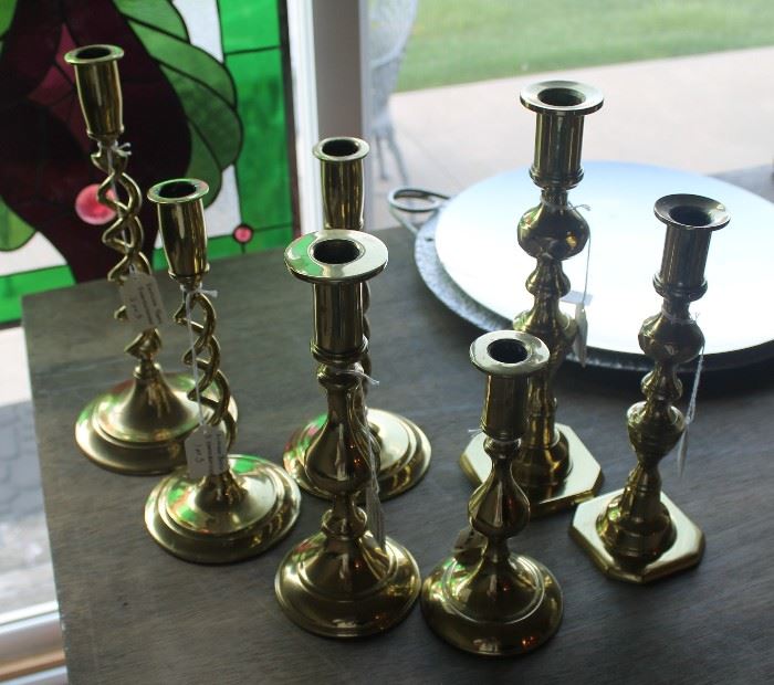 English Brass candlesticks