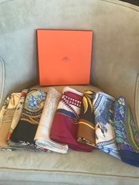 Hermes scarves-a-go-go. You know, the rich dahkta's wives love to be pampered...