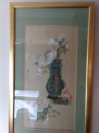 Another artist signed, original piece, nicely framed/matted.