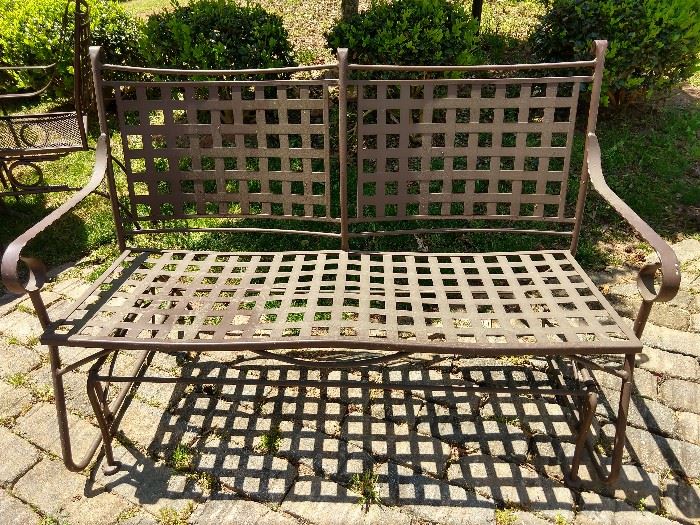 Cast aluminum glider.