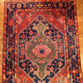 Beautiful Tribal Tuserkan (Hamadan) rug, hand woven, 100% wool face, measures 4' 2" x 6'.